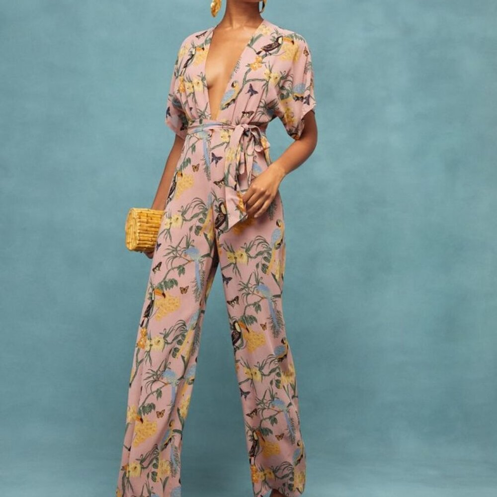 Reformation - Lemongrass Jumpsuit Size 2